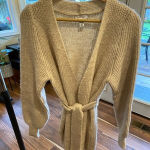 Long wrap sweater